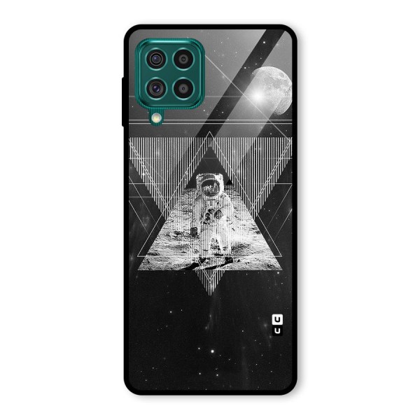 Space Triangle Abstract Glass Back Case for Galaxy F62