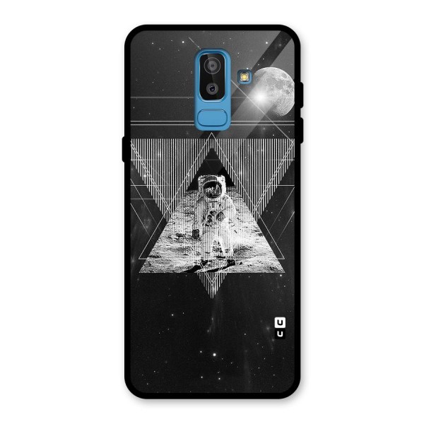 Space Triangle Abstract Glass Back Case for Galaxy J8