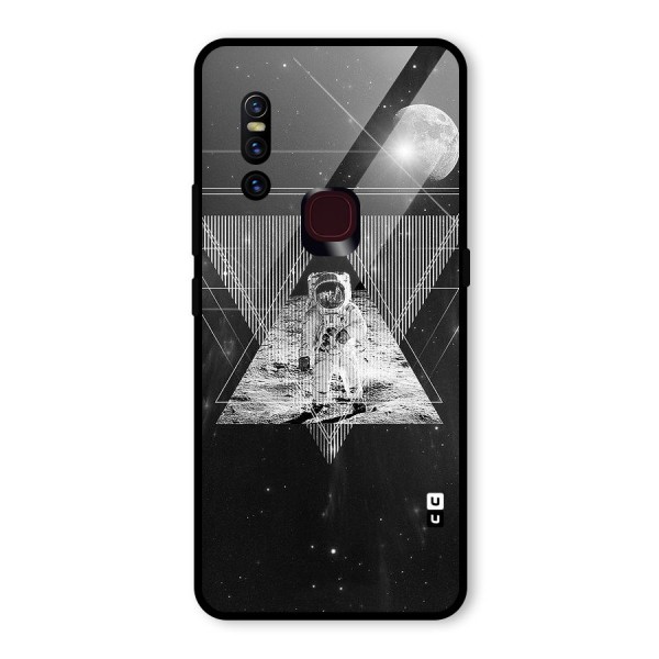 Space Triangle Abstract Glass Back Case for Vivo V15