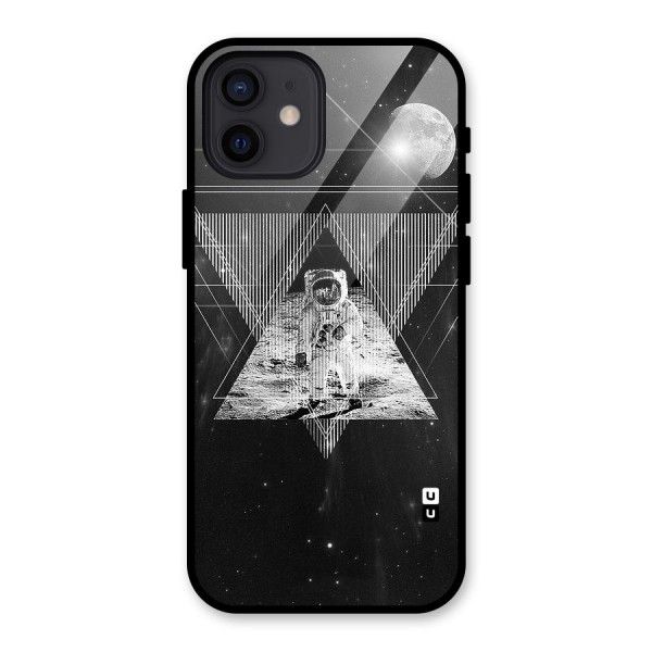 Space Triangle Abstract Glass Back Case for iPhone 12