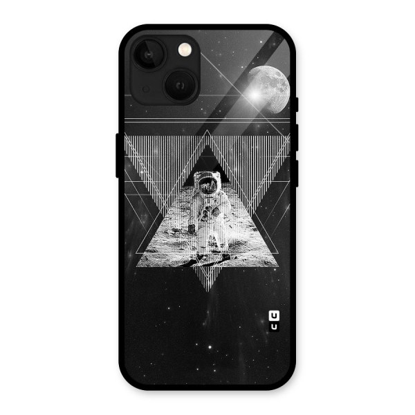Space Triangle Abstract Glass Back Case for iPhone 13