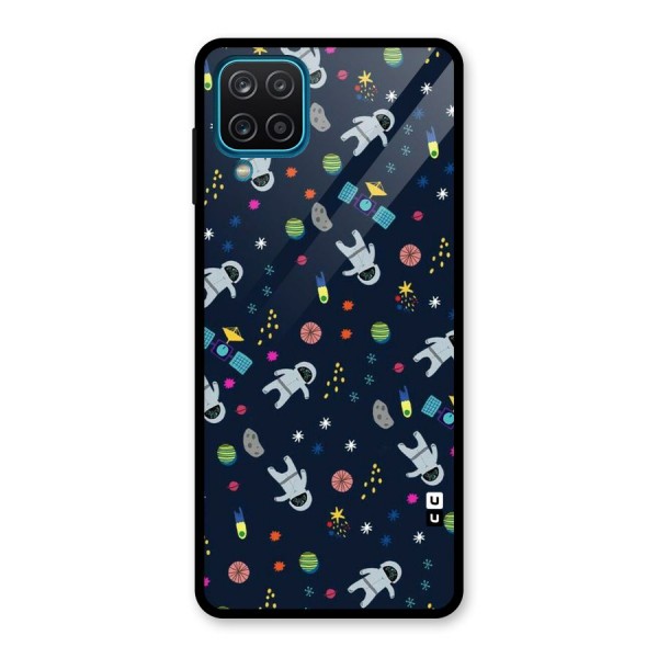 Spaceman Dance Glass Back Case for Galaxy A12