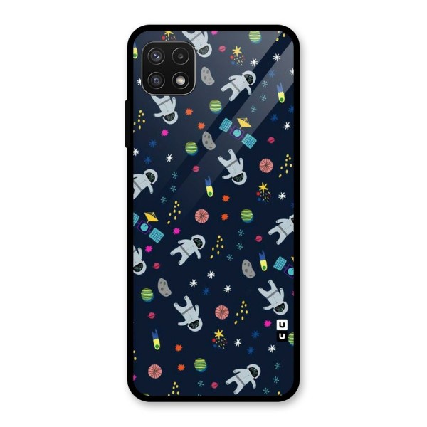 Spaceman Dance Glass Back Case for Galaxy A22 5G