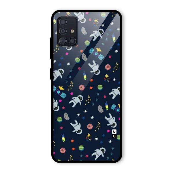 Spaceman Dance Glass Back Case for Galaxy A51