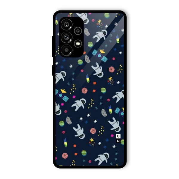 Spaceman Dance Glass Back Case for Galaxy A73 5G