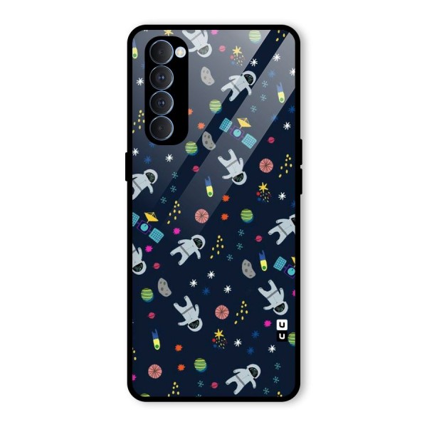 Spaceman Dance Glass Back Case for Oppo Reno4 Pro