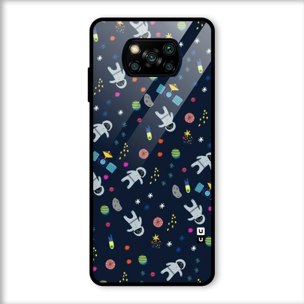 Spaceman Dance Glass Back Case for Poco X3