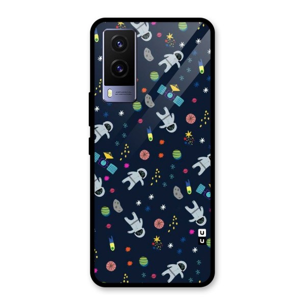 Spaceman Dance Glass Back Case for Vivo V21e 5G