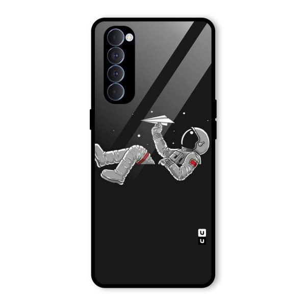 Spaceman Flying Glass Back Case for Oppo Reno4 Pro