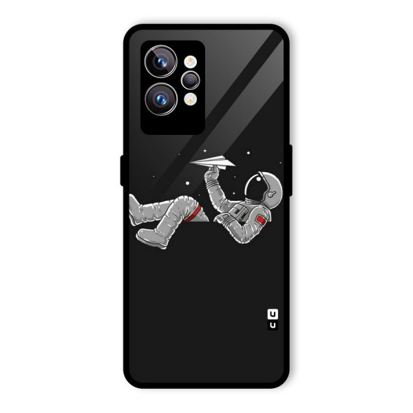 Spaceman Flying Glass Back Case for Realme GT2 Pro