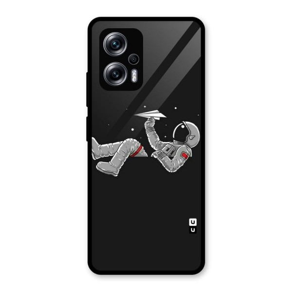 Spaceman Flying Glass Back Case for Redmi K50i