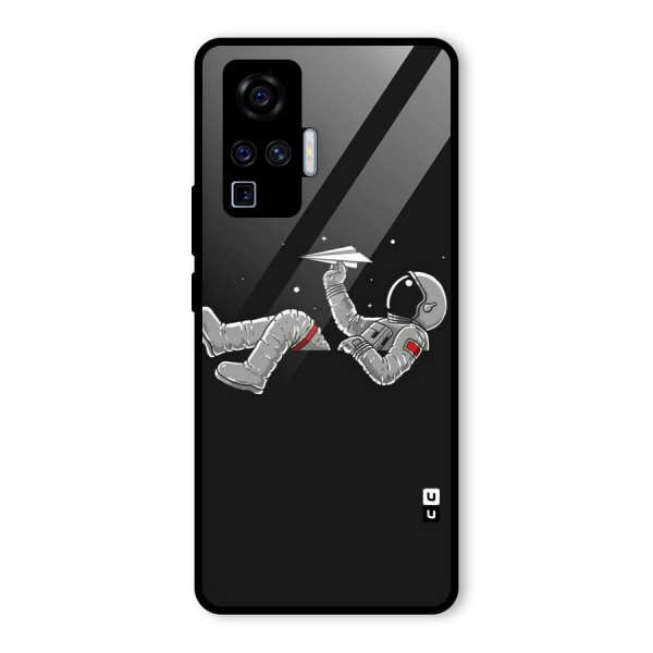 Spaceman Flying Glass Back Case for Vivo X50 Pro