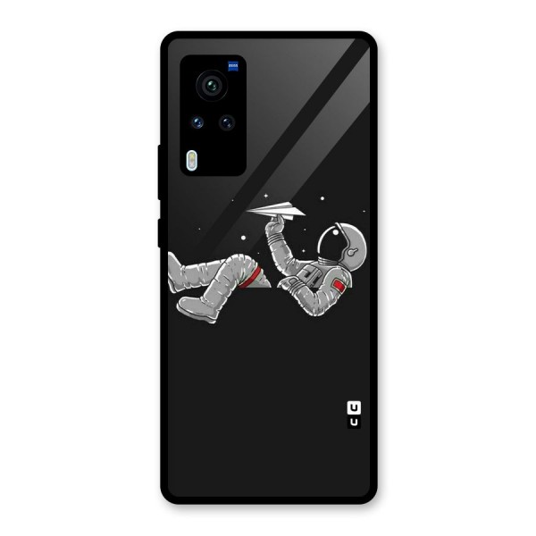 Spaceman Flying Glass Back Case for Vivo X60 Pro