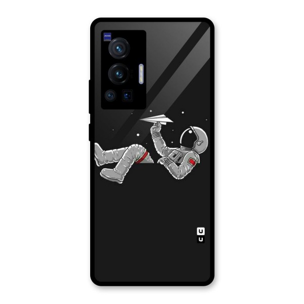 Spaceman Flying Glass Back Case for Vivo X70 Pro