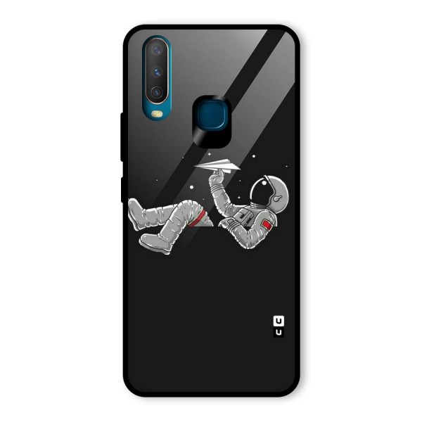 Spaceman Flying Glass Back Case for Vivo Y12