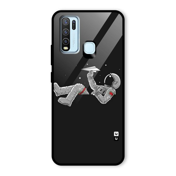 Spaceman Flying Glass Back Case for Vivo Y30