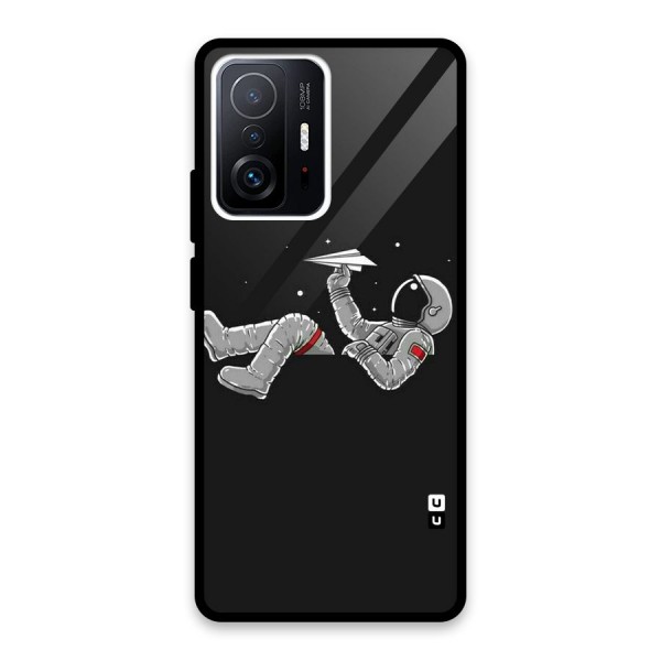 Spaceman Flying Glass Back Case for Xiaomi 11T Pro