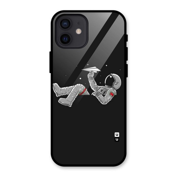 Spaceman Flying Glass Back Case for iPhone 12