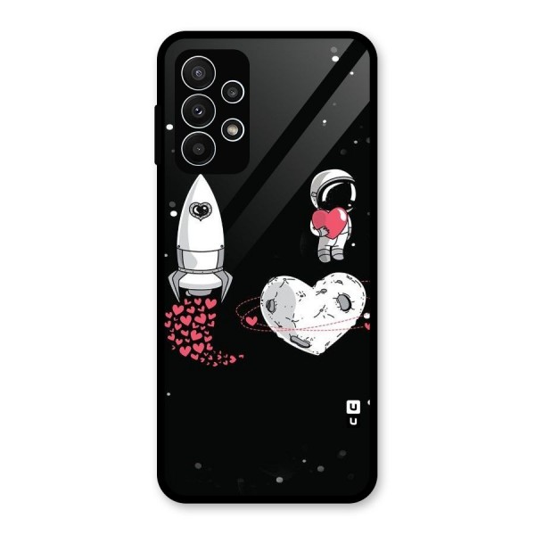 Spaceman Love Glass Back Case for Galaxy A23