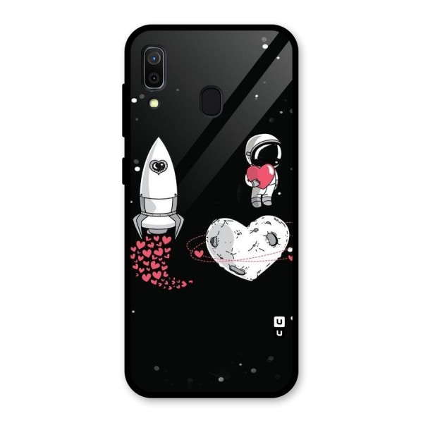 Spaceman Love Glass Back Case for Galaxy A30