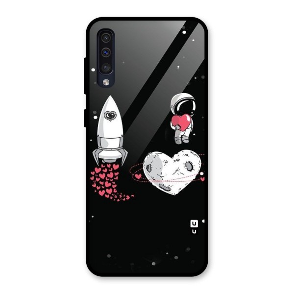 Spaceman Love Glass Back Case for Galaxy A50s