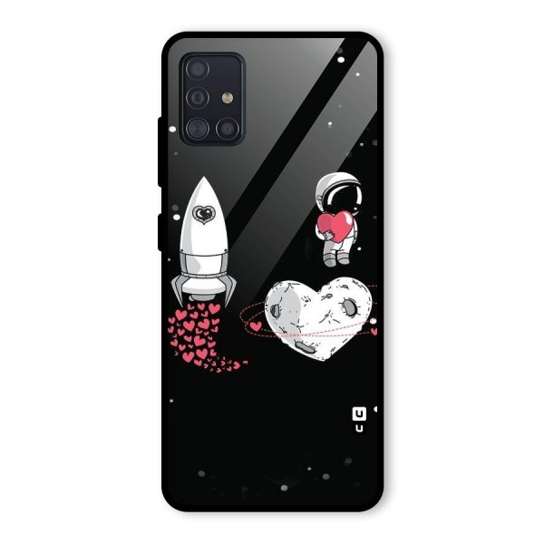 Spaceman Love Glass Back Case for Galaxy A51