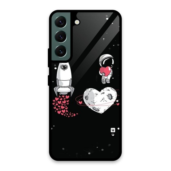 Spaceman Love Glass Back Case for Galaxy S22 5G