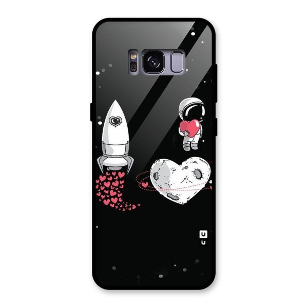 Spaceman Love Glass Back Case for Galaxy S8