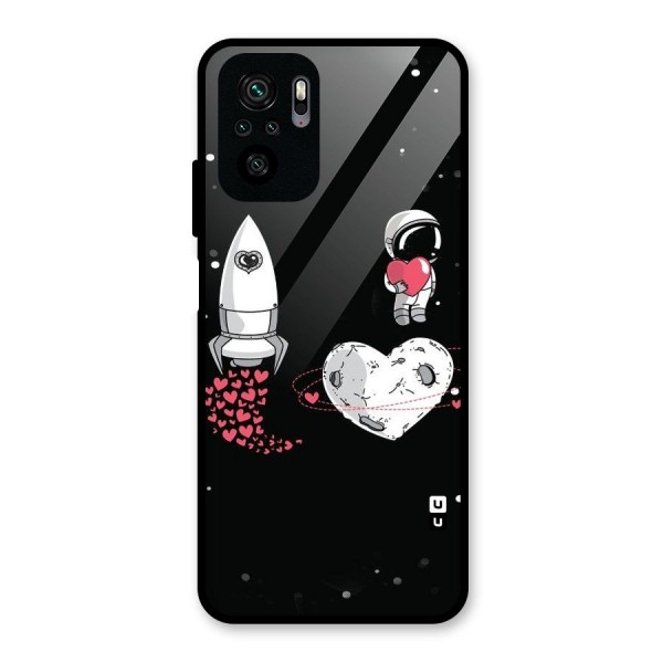 Spaceman Love Glass Back Case for Redmi Note 10