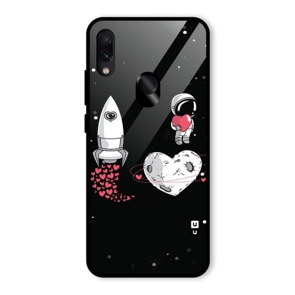 Spaceman Love Glass Back Case for Redmi Note 7