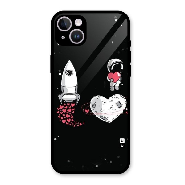 Spaceman Love Glass Back Case for iPhone 14 Plus