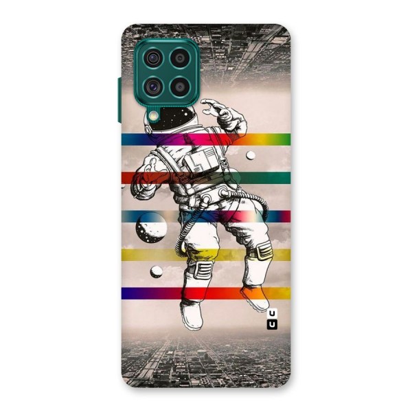 Spaceman Rainbow Stripes Back Case for Galaxy F62