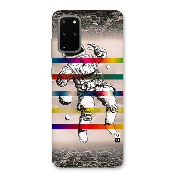 Spaceman Rainbow Stripes Back Case for Galaxy S20 Plus