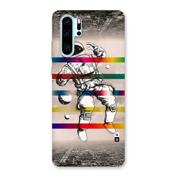 Spaceman Rainbow Stripes Back Case for Huawei P30 Pro