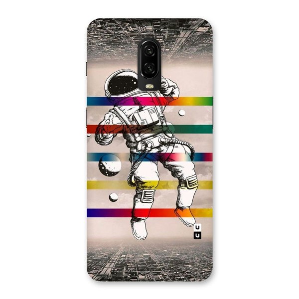 Spaceman Rainbow Stripes Back Case for OnePlus 6T