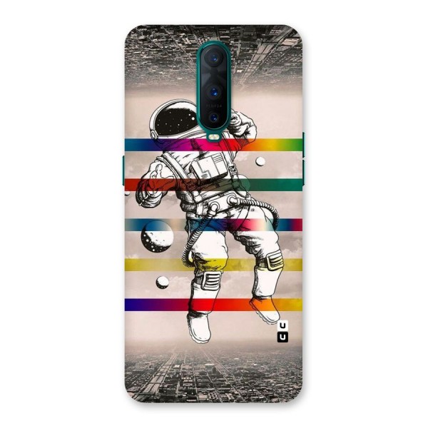 Spaceman Rainbow Stripes Back Case for Oppo R17 Pro