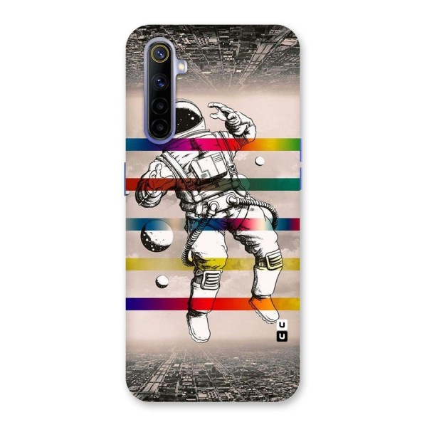 Spaceman Rainbow Stripes Back Case for Realme 6i