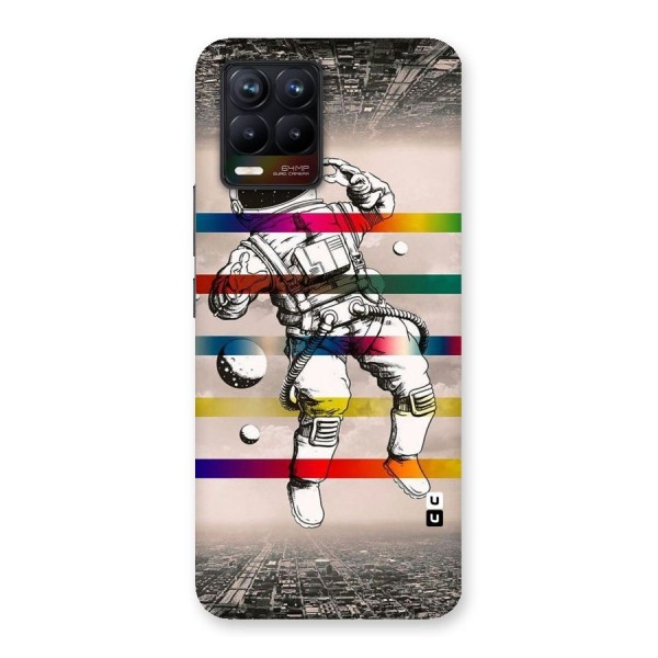 Spaceman Rainbow Stripes Back Case for Realme 8