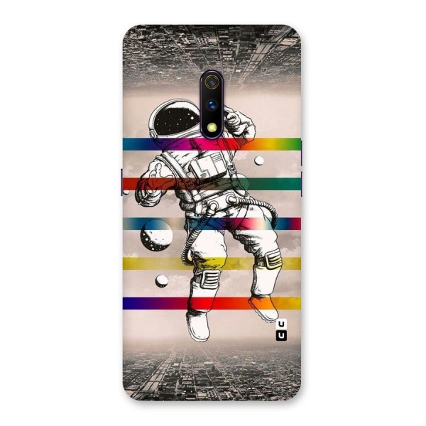 Spaceman Rainbow Stripes Back Case for Realme X