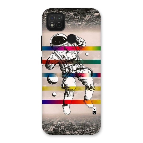 Spaceman Rainbow Stripes Back Case for Redmi 9C