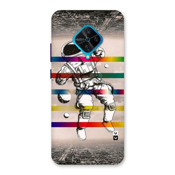 Spaceman Rainbow Stripes Back Case for Vivo S1 Pro