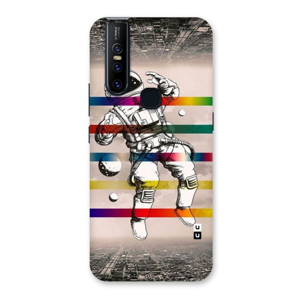 Spaceman Rainbow Stripes Back Case for Vivo V15