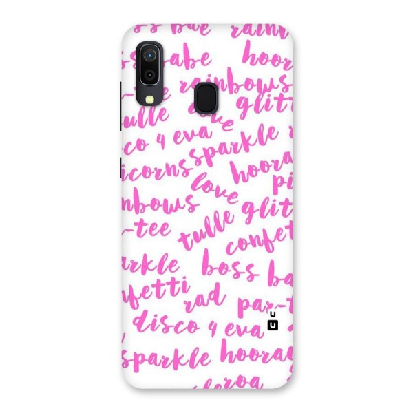 Sparkle Love Back Case for Galaxy A20