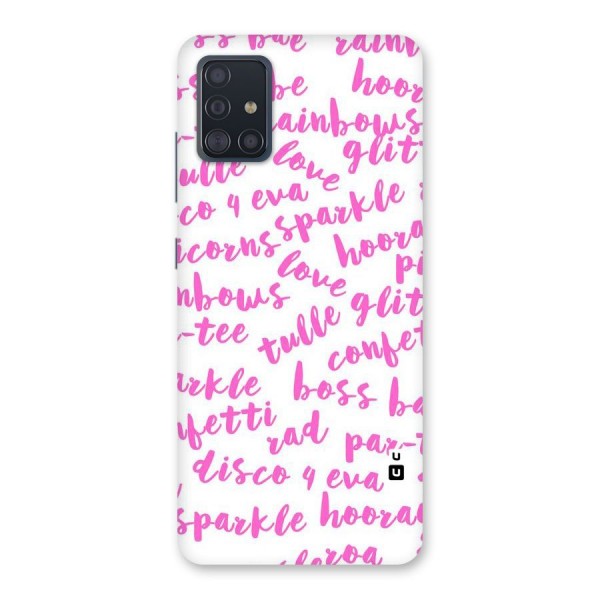 Sparkle Love Back Case for Galaxy A51