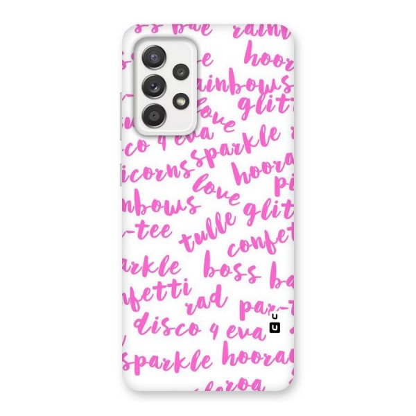 Sparkle Love Back Case for Galaxy A52