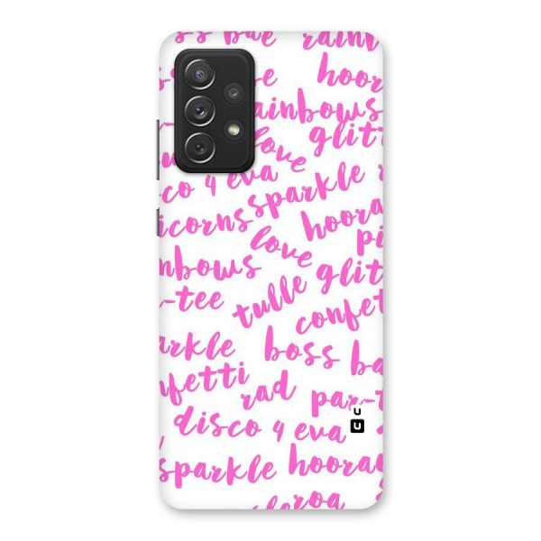 Sparkle Love Back Case for Galaxy A72