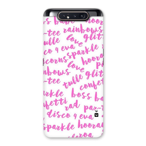 Sparkle Love Back Case for Galaxy A80