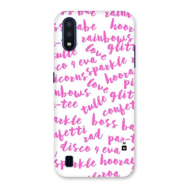 Sparkle Love Back Case for Galaxy M01