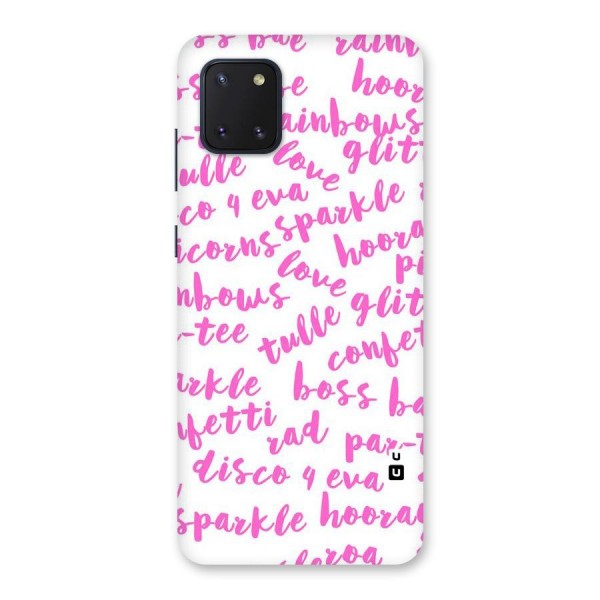 Sparkle Love Back Case for Galaxy Note 10 Lite