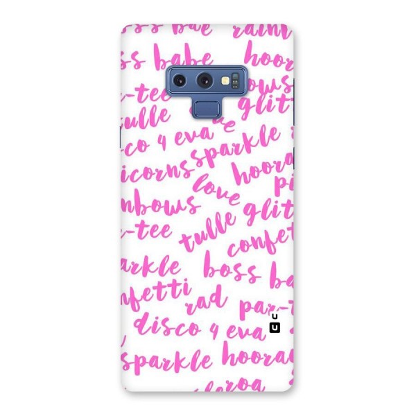 Sparkle Love Back Case for Galaxy Note 9